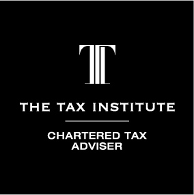 Tax Institute CTA logo with a dark background